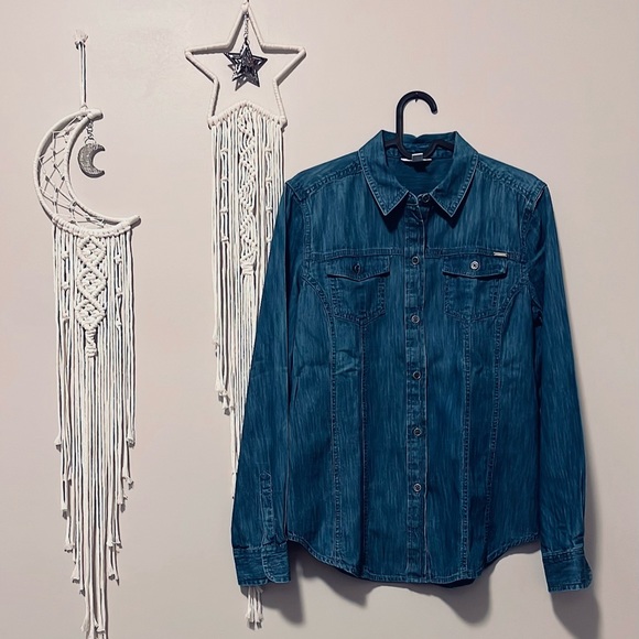 CALVIN KLEIN DENIM SHIRT - Picture 1 of 5